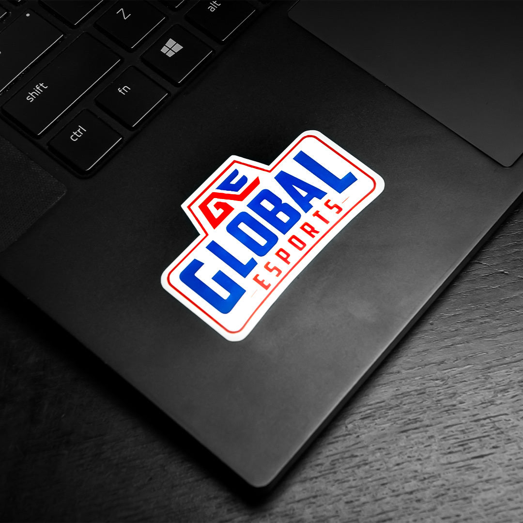 Global Esports Merch Pack – Sticker, Pin Badge & Fridge Magnet Bottle